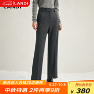 藍地（LANDI）格雷系深灰色女士西裝褲正裝修身直筒褲秋冬新品 城堡灰 2XL