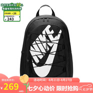 耐克（NIKE）男女雙肩包背包 大容量旅行包電腦書(shū)包休閑包DV1296-010 黑白