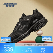 斯凱奇（Skechers）跑步鞋時尚休閑輕盈舒適運(yùn)動鞋237067 全黑色/BBK 39