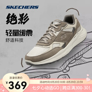 斯凱奇（Skechers）男士運(yùn)動跑步鞋春季新款透氣運(yùn)動休閑鞋時尚輕便減震慢跑鞋 TAN【棕褐色】 40 (255mm)