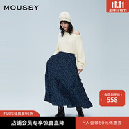 moussy 新法式田園風(fēng)碎花傘裙花邊半身裙女028IAZ31-1011 145花紋海軍藍(lán) 均碼 00020/F