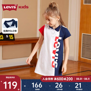 Levi's 李維斯兒童連衣裙夏季新品童裝Polo衫裙兒童裙子 奶白 110 /56 【建議身高104-110cm】