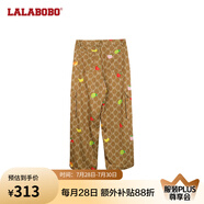 拉拉波波（LALABOBO）LALABOBO/水果滿印梭織褲/LBCB-WXZC18 咖色 S