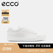 愛步（ECCO）休閑板鞋男鞋 輕便軟底板鞋休閑鞋平底鞋鞋子 柔酷60周年582404 白色58240401007 39