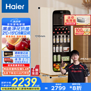 海爾（Haier）【小紅花套系】133升家用客廳辦公室冷藏柜冰吧茶葉飲料蔬果保鮮柜囤貨小冰箱DS0133LH9EY1