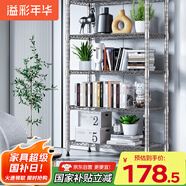 溢彩年華 廚房置物架落地倉儲貨架家用陽(yáng)臺鐵藝儲物架收納架子五層2801SR