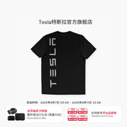 特斯拉（Tesla）官方 Tesla Logo 短袖T恤上衣 黑色 M