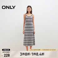 ONLY2025春季新款優(yōu)雅性感漸變條紋吊帶針織裙連衣裙女|125146009 H1Z黑色 M