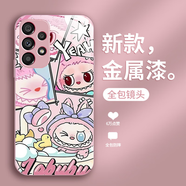 金祥銘14plus蘋果16SamsungS25u三星S24ultra手機保護殼A55拉布布S22+女 （平面圖案非立體，實物無亮光水?。├疾糒AUU金 三星Galaxy A16