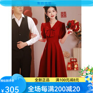 塞德勒（SAIDELE）敬酒服小個(gè)子新娘平時(shí)可穿 L(建議106-115斤)