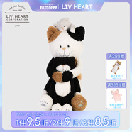LIV HEART日本茶米三花貓公仔玩偶毛絨兒童玩具可愛(ài)睡覺(jué)抱枕貓咪娃娃禮物女 【喵喵一家親】mini灰+M黑+L花） 喵星人組合裝（不含彩盒）
