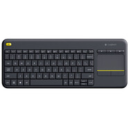 羅技（Logitech）K400Plus無線鍵盤 安卓智能電視電腦筆記本辦公鍵盤觸摸面板無線觸控鍵盤緊湊型電池即插即用 黑色 官方標配