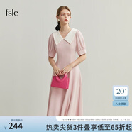范思藍(lán)恩范思藍(lán)恩22FS2759法式連衣裙女夏季溫柔風(fēng)甜美氣質(zhì)顯瘦長(zhǎng)裙小黑裙 腮粉 M