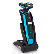 君派（GENPAI）4D浮動(dòng)三刀頭電動(dòng)剃須刀水洗男士刮胡須刀多功能套裝便攜 酷炫藍 原裝標配