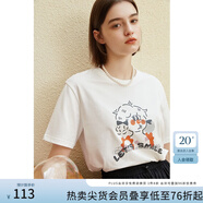 范思藍(lán)恩X卓別名聯(lián)名 23FS12339純棉寬松印花短袖t恤女夏新款 泡泡糖女孩 XL