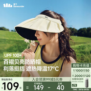蕉下（beneunder）遮陽(yáng)帽子防曬帽女防紫外線(xiàn)太陽(yáng)帽貝殼空頂帽便攜BM561白