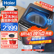 海爾洗衣機全自動(dòng)波輪10公斤直驅變頻一級能效洗衣機雙動(dòng)力防纏繞大神童速洗除菌 以舊換新補貼20% 云溪旗艦】10kg直驅雙動(dòng)力+衣物不纏繞+精華洗