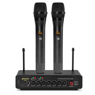 山水（SANSUI） K10無(wú)線話筒麥克風(fēng)通用專業(yè)K歌一拖二家用戶外 U段可調(diào)頻 舞臺(tái)演講會(huì)議通用帶混響接收器無(wú)線話筒 K10無(wú)線混響版多功能麥克風(fēng)