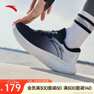 安踏緩震跑步鞋男休閑運動鞋輕便網(wǎng)面透氣厚底回彈耐磨男鞋通勤健步鞋