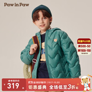 PawinPaw【三防松軟小熊】卡通小熊童裝秋冬新男女童輕薄羽絨服 Green綠色/40 160 cm 充絨量84g