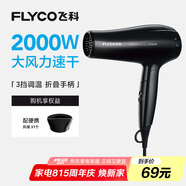 飛科（FLYCO）電吹風(fēng)機(jī)家用便攜冷熱風(fēng)護(hù)發(fā)速干吹風(fēng)筒2000w大功率FH6231