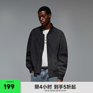 CHINISM CH赤塵基礎款飛行員夾克外套男士秋冬加厚棉衣美式復古情侶棉服 黑色 薄款 XL