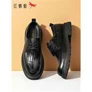 紅蜻蜓男鞋秋季新款頭層牛皮德比皮鞋正裝商務(wù)通勤鞋結(jié)婚新郎鞋子 黑色 【頭層牛皮鞋面/ 41 【標(biāo)準(zhǔn)皮鞋碼】