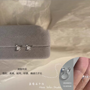 迷你鋯鑲嵌小土星耳環(huán)為婦女的風格，緊湊，精致和高端，新行星耳 銀色小土星隱形樹脂耳夾