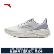 安踏女鞋運動(dòng)鞋女2025秋季新款軟底透氣跑鞋女戶(hù)外休閑鞋網(wǎng)面慢跑鞋 （店長(cháng)推薦）象牙白/淡紫灰-4 37.5