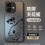 龍小幺OPPOA3I手機殼PJL11O保護套opp0pp0ppo男女新款pjliio全包A31防摔玻璃軟殼時(shí)尚簡(jiǎn)約創(chuàng  )意外殼 石墨黑-智力皮卡黑+手機膜 OPPOA3i