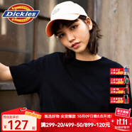 dickies 純棉短袖T恤 情侶男女同款 純色休閑百搭 DK007093 黑色 S