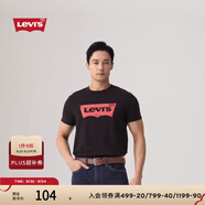 Levi's李維斯情侶美式寬松印花簡(jiǎn)約舒適潮流純棉圓領(lǐng)短袖T恤情侶衣櫥 黑色 002A0-0001 M