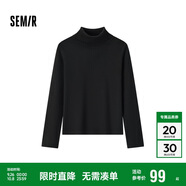 森馬（Semir）森柔毛衫|毛衣女基礎(chǔ)款高領(lǐng)緊身2024冬季純色套頭衫109724107011