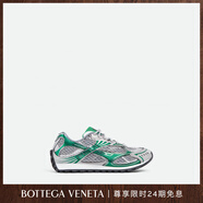 BOTTEGA VENETA葆蝶家男女同款ORBIT運動(dòng)鞋bv鞋 銀色-鸚鵡綠-光纖白 42