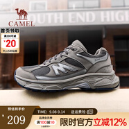 駱駝（CAMEL）【1930M】運動(dòng)鞋子新款網(wǎng)面透氣舒適情侶休閑鞋男女同款 G15S852092 元祖灰 男 44