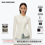ANN ANDELMAN【明星同款】2025春款不規(guī)則針織衫長袖開衫 米白色 M