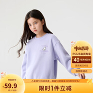 巴拉巴拉童裝兒童衛衣秋冬2024男童女童圓領(lǐng)套頭搖粒絨上衣潮208424121216