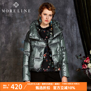MORELINE沐蘭冬季女裝短款保暖羽絨服厚18873101 綠色 M 38