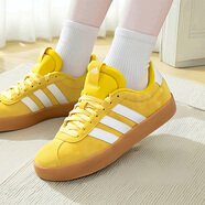 阿迪達(dá)斯（adidas）女鞋 25秋季新款運(yùn)動(dòng)鞋透氣休閑鞋時(shí)尚輕便耐磨T頭德訓(xùn)鞋板鞋 日光黃/白/曬圖退10 36.5 碼