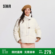 森馬（Semir）森馬羽絨服女新中式仿兔毛領(lǐng)短款保暖外套24冬新款109724113017