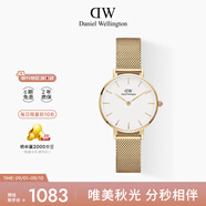 丹尼爾惠靈頓（DanielWellington）DW手表女士歐美表時尚百搭鋼帶石英女表送女友七夕禮物DW00100350