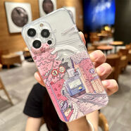 京世磁吸Magsafe適用蘋(píng)果15promax手機殼iPhone14保護套13新款12風(fēng)景1 191磁吸殼-粉色樹(shù)木風(fēng)景火車(chē) iPhone16