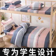 夢詩娜  全棉100%純棉被套單件150x200被罩單人床學生宿舍0.9m褥套1.2 舒雅風情 120x200cm【全棉被套單件】