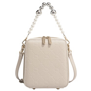 凱蒂貓（hellokitty）Hello手機包珍珠煉條手提包包女歐若風(fēng)斜挎單肩香水包 米澀銀河唱片