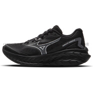美津濃（MIZUNO）厚底高回彈緩震護(hù)膝慢跑鞋透氣跑步鞋ASTRO X 01_黑色_煙熏灰 36