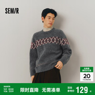 森馬毛衫男冬季費(fèi)爾島提花民族風(fēng)針織衫復(fù)古情侶毛衣109724107206