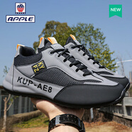 Apple蘋果潮鞋男鞋2025新款男士網(wǎng)面軟底跑步鞋透氣運動鞋電商 Si3黑灰【網(wǎng)面透氣】 38