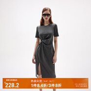 ONLY夏季時(shí)尚休閑長(zhǎng)款開叉收腰顯瘦連衣裙女|124261004 S03 深花灰色 XS