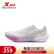 特步（XTEP）一體成型飆分尖子體考跑步鞋男25年新款體測體考學(xué)生跑鞋女鞋 經(jīng)典白/靚紫紅/羅蘭紫【女】 39.5