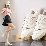 阿迪達斯 （adidas）三葉草女鞋 25夏季新款運動(dòng)鞋輕便休閑鞋透氣潮流板鞋時(shí)尚小白鞋 少女淡粉-時(shí)尚板鞋/熱推/七夕情人節禮物 38